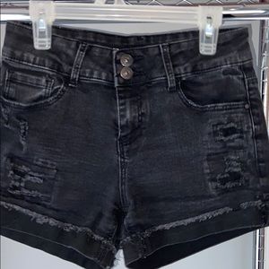 Vanilla Star black denim shorts